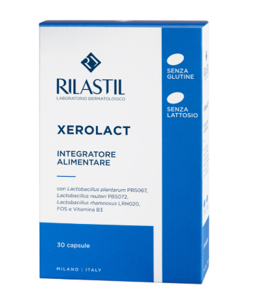 RILASTIL XEROLACT 30 Capsule - Integratore per il benessere della pelle e l'equilibrio della flora intestinale